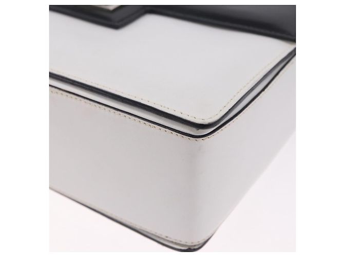 Céline Borsa a tracolla CELINE in pelle Nero Bianco Auth ka5694A - vista 14