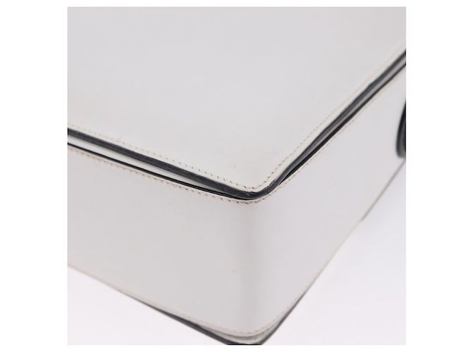Céline Borsa a tracolla CELINE in pelle Nero Bianco Auth ka5694A - vista 16