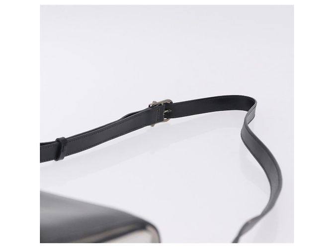 Céline Borsa a tracolla CELINE in pelle Nero Bianco Auth ka5694A - vista 8