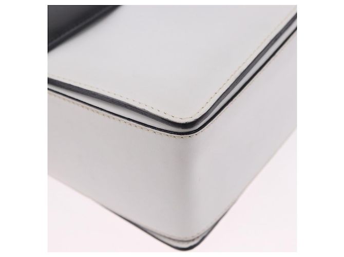 Céline Borsa a tracolla CELINE in pelle Nero Bianco Auth ka5694A - vista 9