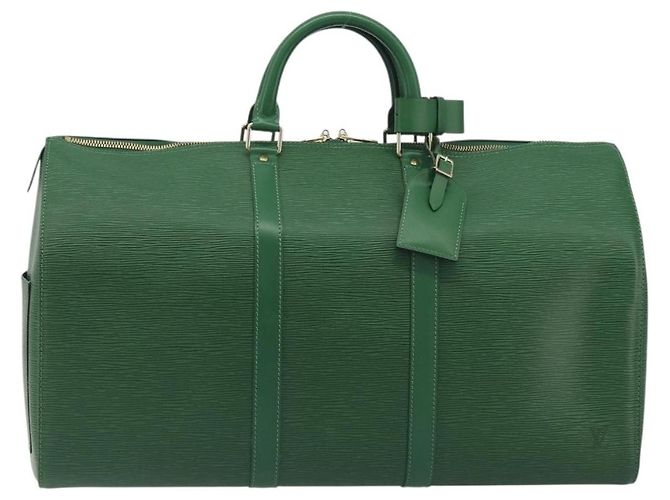 LOUIS VUITTON Epi Keepall 50 Boston Bag Green M42964 LV Auth 195209V Verde - vista 13