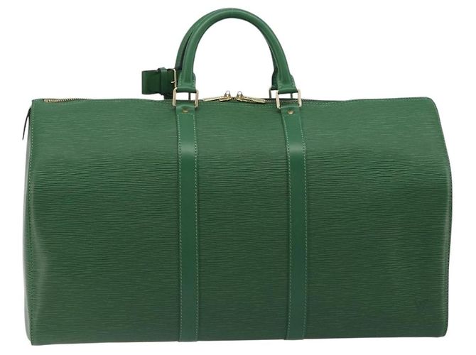 LOUIS VUITTON Epi Keepall 50 Boston Bag Green M42964 LV Auth 195209V Verde - vista 2