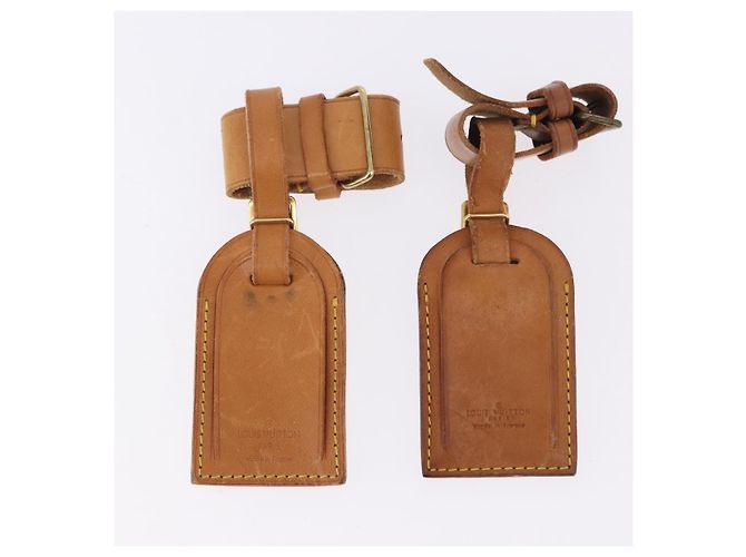 LOUIS VUITTON Etichetta per nome Powanie 10 Set Powanie Leather Beige LV Auth 191944 - vista 12