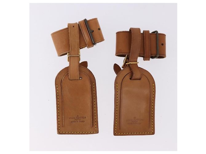 LOUIS VUITTON Etichetta per nome Powanie 10 Set Powanie Leather Beige LV Auth 191944 - vista 2