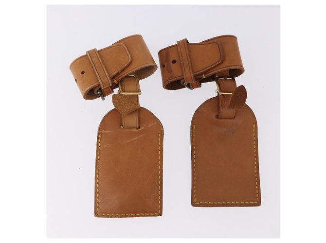 LOUIS VUITTON Etichetta per nome Powanie 10 Set Powanie Leather Beige LV Auth 191944 - vista 3