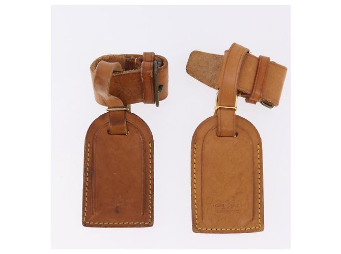 LOUIS VUITTON Etichetta per nome Powanie 10 Set Powanie Leather Beige LV Auth 191944 - vista 6
