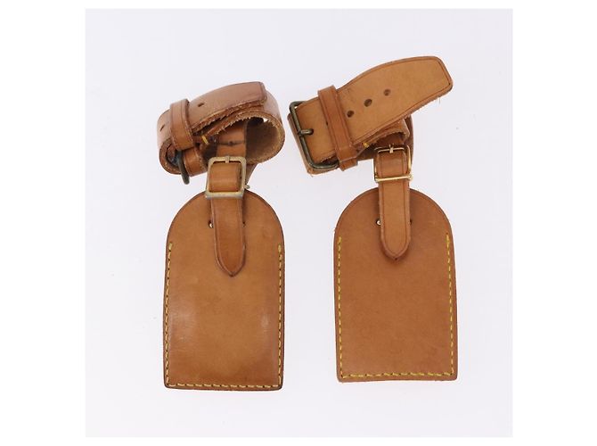 LOUIS VUITTON Etichetta per nome Powanie 10 Set Powanie Leather Beige LV Auth 191944 - vista 7