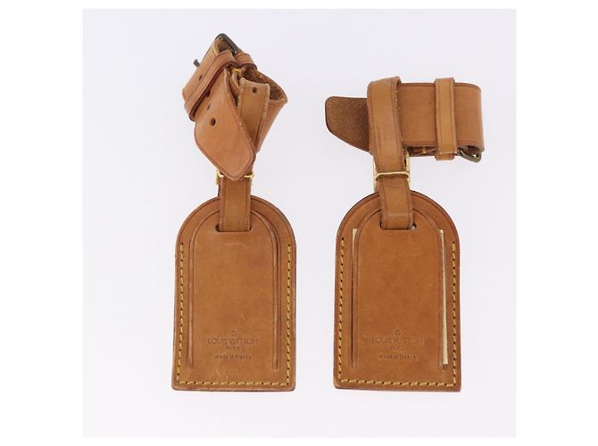 LOUIS VUITTON Etichetta per nome Powanie 10 Set Powanie Leather Beige LV Auth 191944 - vista 9