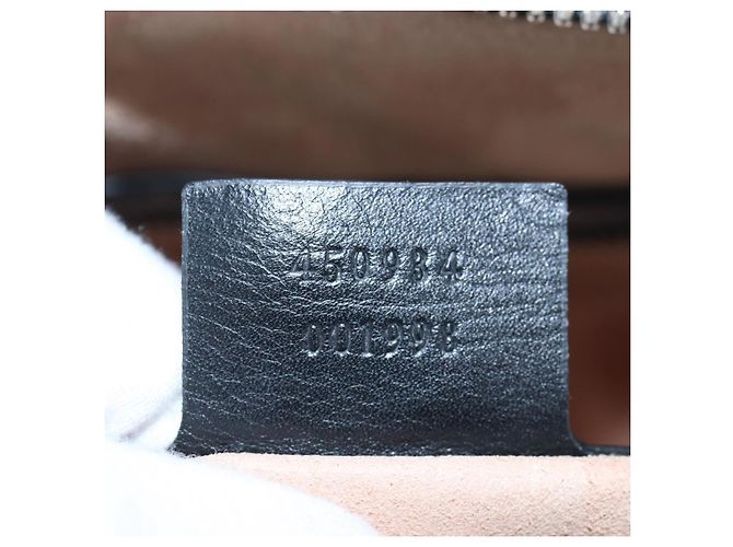 Padlock GUCCI Ghost Boston Bag Leder 2way Schwarz Silber authentisch 192424SAM - Ansicht 11