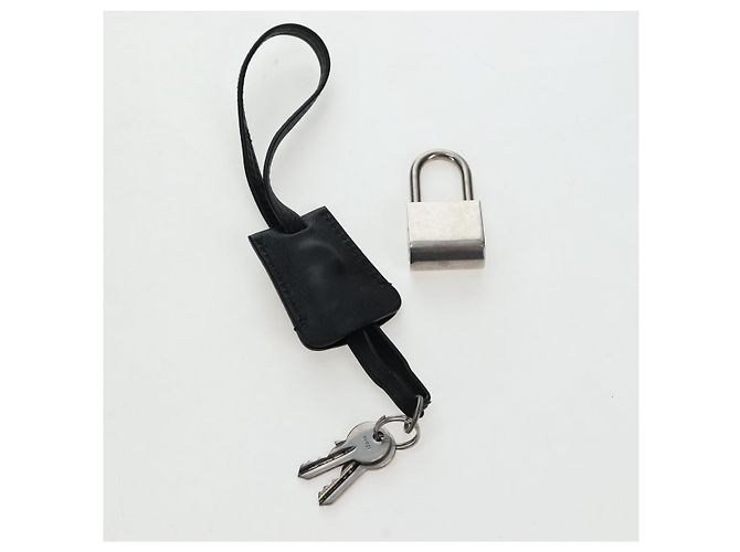 Padlock GUCCI Ghost Boston Bag Leder 2way Schwarz Silber authentisch 192424SAM - Ansicht 12