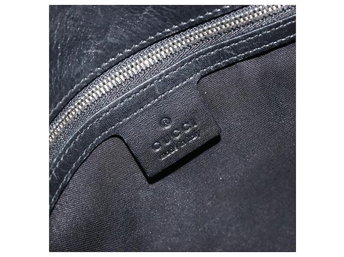 Borsa GUCCI Interlocking G Canvas Nero Argento Auth 195355V - vista 18