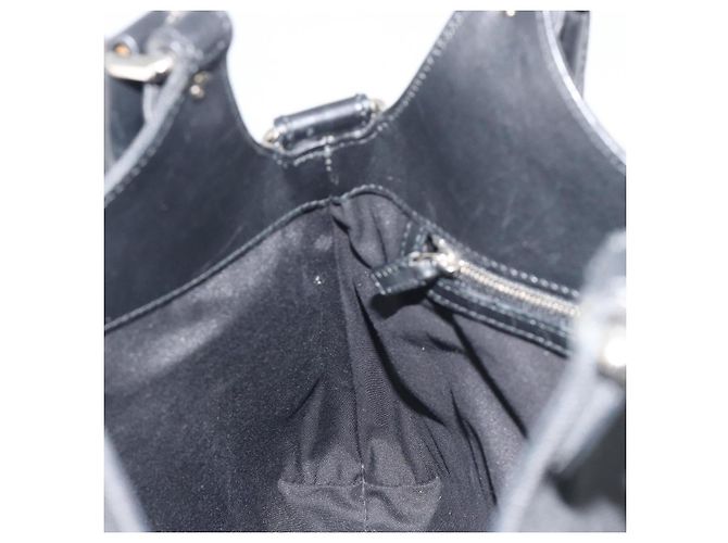 Borsa GUCCI Interlocking G Canvas Nero Argento Auth 195355V - vista 20