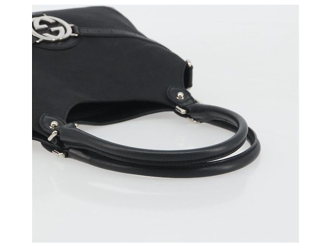 Borsa GUCCI Interlocking G Canvas Nero Argento Auth 195355V - vista 7
