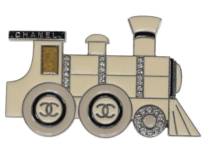 Spilla CHANEL metallo Tono Oro CC Auth 195102M - vista 13