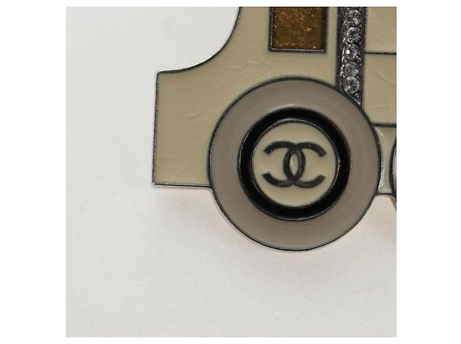 Spilla CHANEL metallo Tono Oro CC Auth 195102M - vista 4
