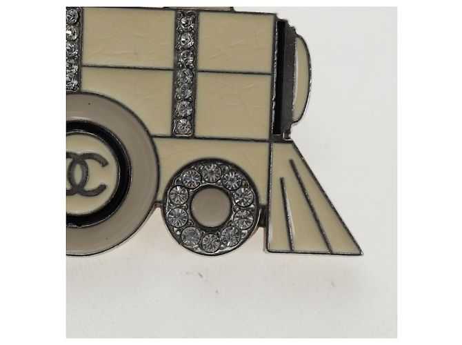 Spilla CHANEL metallo Tono Oro CC Auth 195102M - vista 5