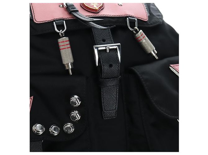 PRADA robot Rucksack Nylon Black Silver Auth 195301V Schwarz Silber - Ansicht 24