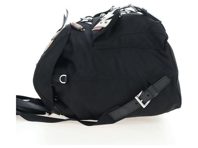 PRADA robot Rucksack Nylon Black Silver Auth 195301V Schwarz Silber - Ansicht 3