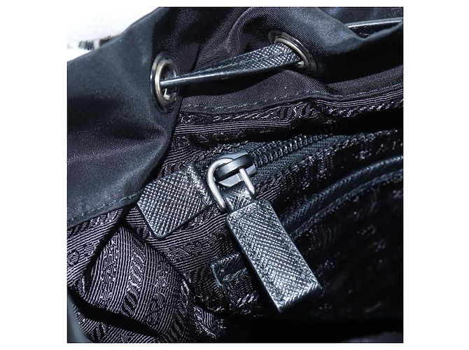 PRADA robot Rucksack Nylon Black Silver Auth 195301V Schwarz Silber - Ansicht 31
