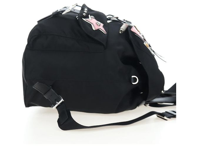 PRADA robot Rucksack Nylon Black Silver Auth 195301V Schwarz Silber - Ansicht 4