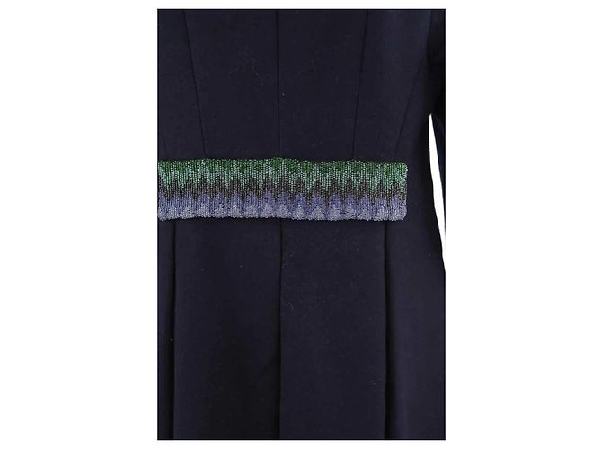 Abrigo Manoush de lana azul marino - vista 5