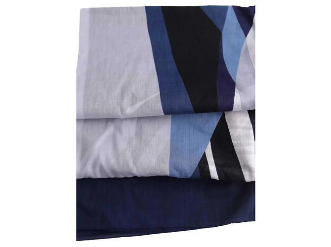 Hermès Chèche aus Baumwolle Blau - Ansicht 2