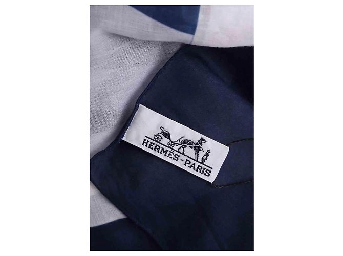 Hermès Chèche aus Baumwolle Blau - Ansicht 4