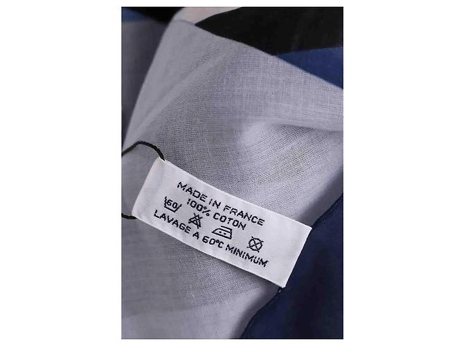Hermès Chèche aus Baumwolle Blau - Ansicht 5