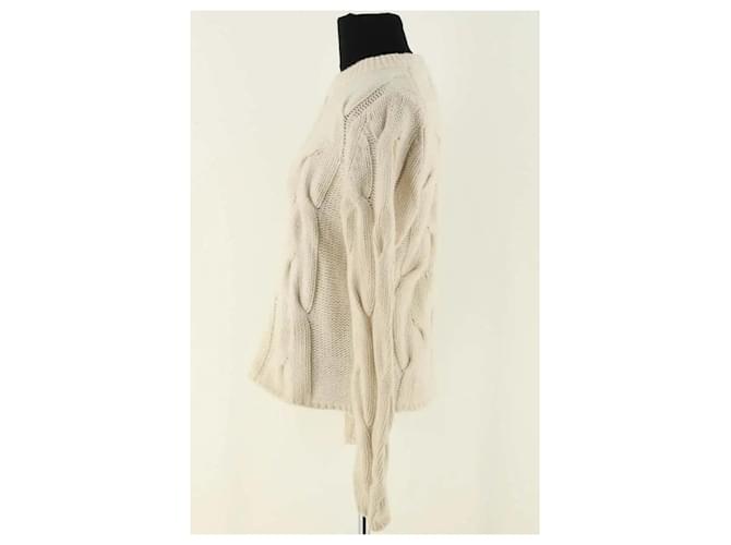 Jersey Eric Bompard de cashmere ecru Crudo - vista 3