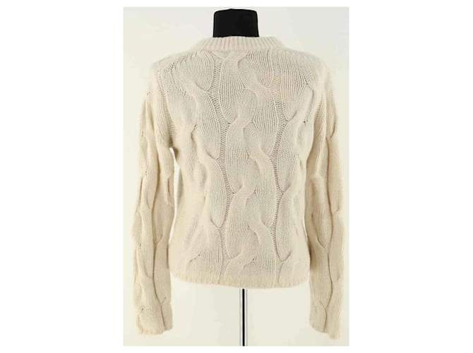Jersey Eric Bompard de cashmere ecru Crudo - vista 4