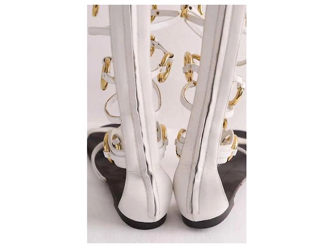 Bailarinas Giuseppe Zanotti de cuero blanco - vista 2