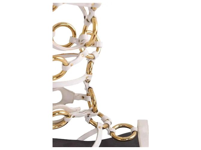 Bailarinas Giuseppe Zanotti de cuero blanco - vista 3