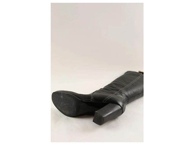 Botas de couro pretas Jimmy Choo Preto - vista 6