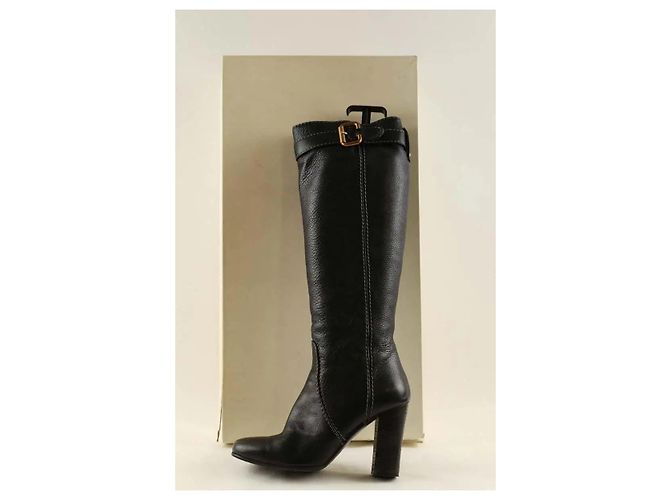Botas de couro pretas Jimmy Choo Preto - vista 7
