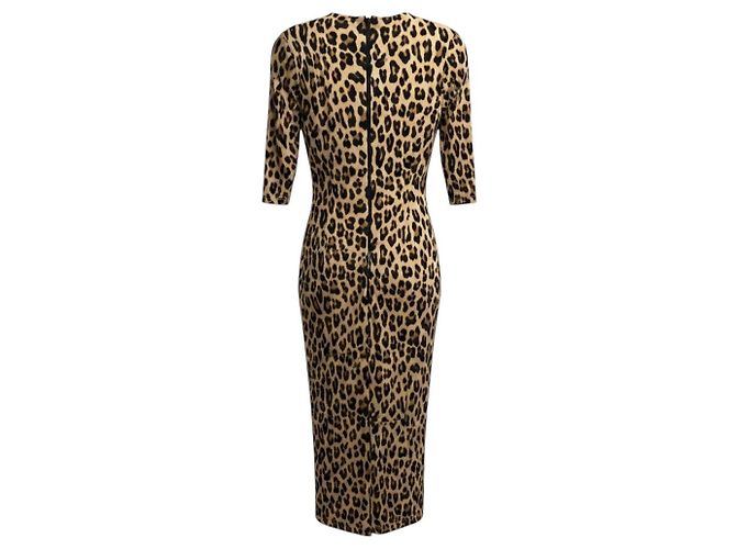 Autre Marque Vestido ajustado Delora con estampado de leopardo Alice + Olivia Tan / Black Camello - vista 3