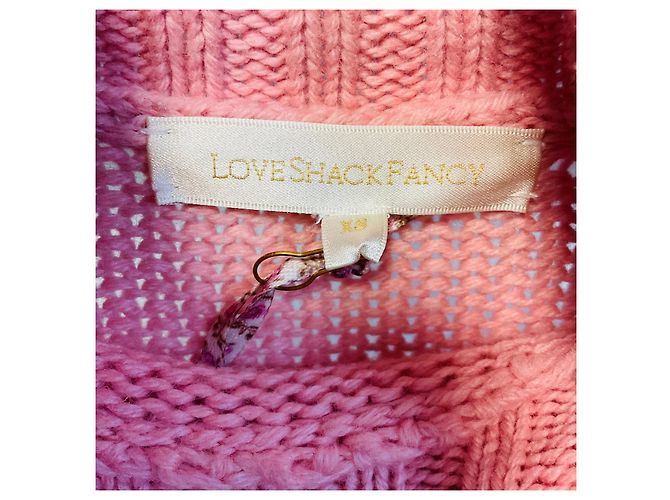 Autre Marque LoveShackFancy Little Bow Pink Rhett Turtleneck Sweater Rollkragenpullover - Ansicht 4