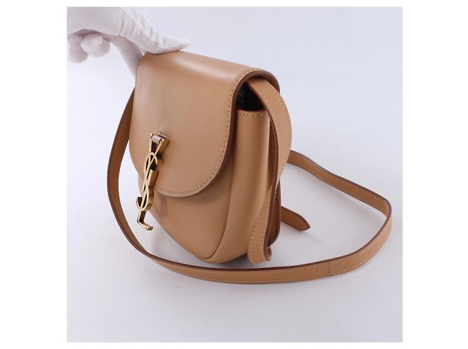 Autre Marque Borsa a tracolla Saint Laurent Paris Kaia in pelle Beige Marrone - vista 2