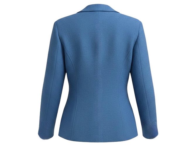Autre Marque St. John Cerulean Blue Strickjacke mit Struktur Blau - Ansicht 3