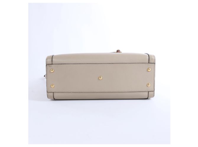 Gucci Bamboo Diana Leather 2 Way Handbag in Beige - view 6