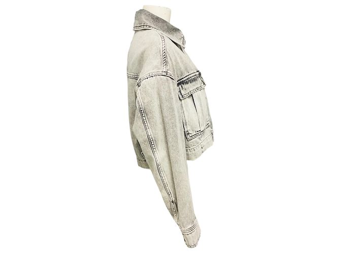 Iro Mixed Grey Alessio Denim Trucker Jacke Grau - Ansicht 2