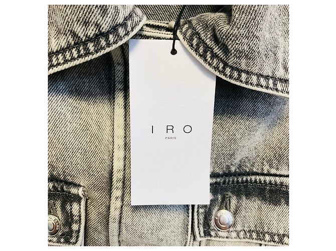 Iro Mixed Grey Alessio Denim Trucker Jacke Grau - Ansicht 5
