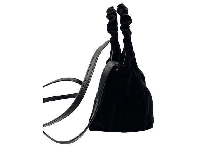 The Row Borsa Circle in velluto nero - vista 2