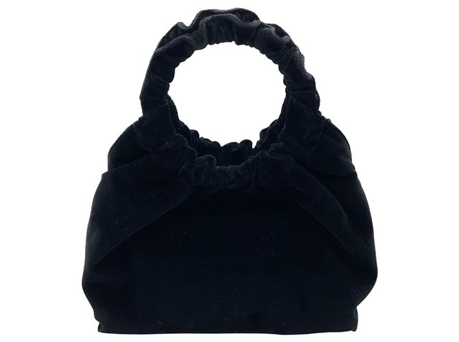 The Row Borsa Circle in velluto nero - vista 3