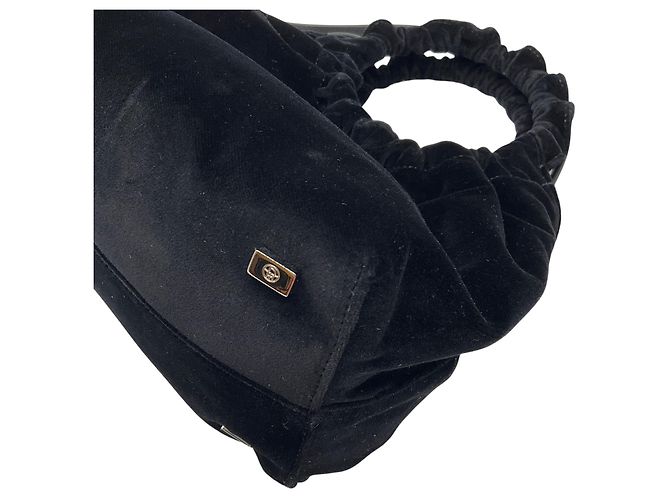 The Row Borsa Circle in velluto nero - vista 4