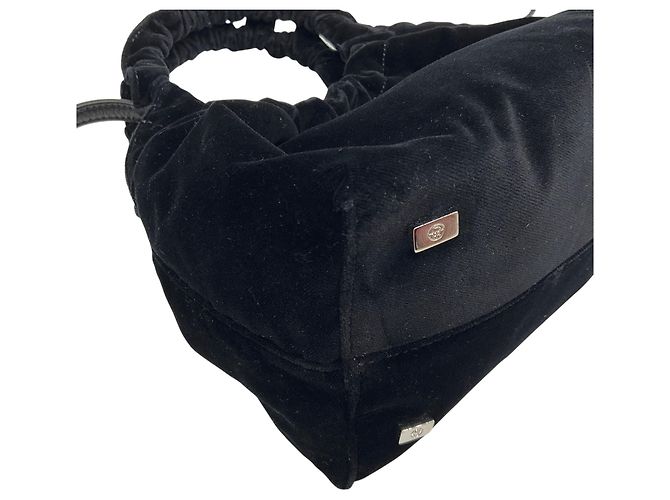 The Row Borsa Circle in velluto nero - vista 5