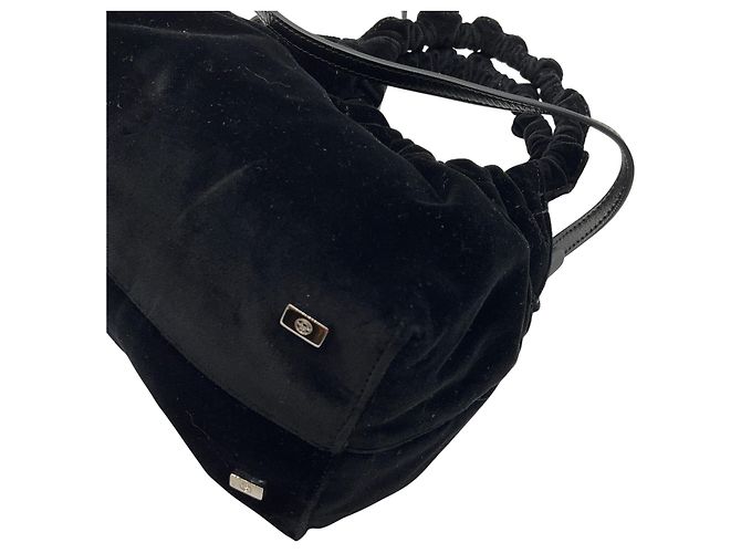 The Row Borsa Circle in velluto nero - vista 6