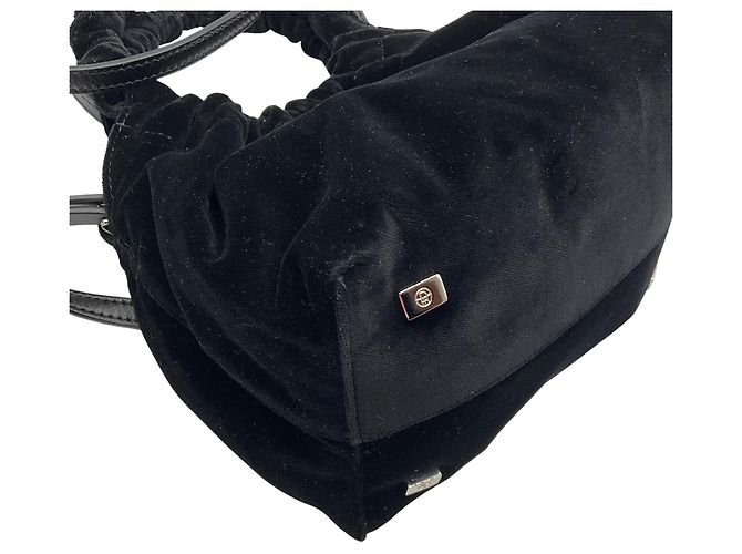 The Row Borsa Circle in velluto nero - vista 7