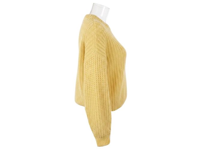 Peserico Strickpullover aus Alpaka und Wolle, blassgelb - Ansicht 2
