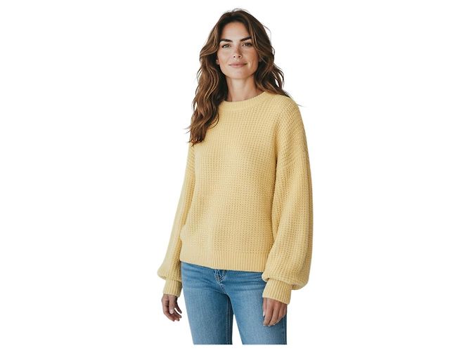 Peserico Strickpullover aus Alpaka und Wolle, blassgelb - Ansicht 6