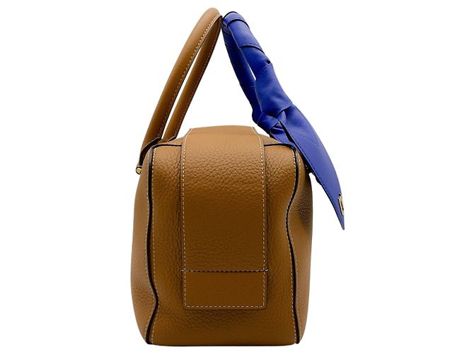 Delvaux Tan / Blue The Cool Box MM Satchel Marrone - vista 2